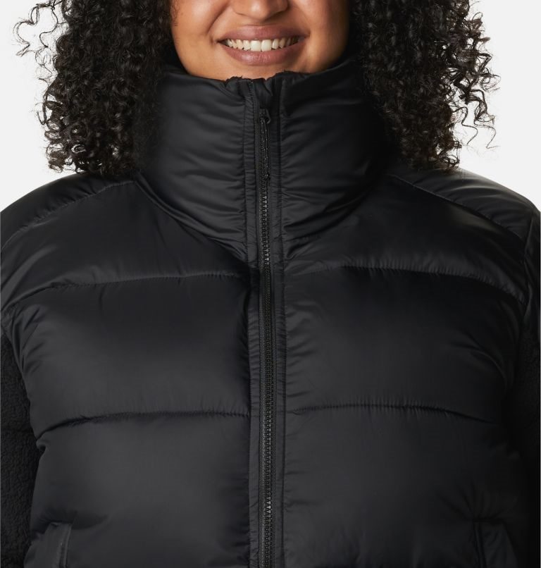 Jacheta Columbia Leadbetter Point Sherpa Hibrid Dama Negrii | Plus Size PDMS078AZ